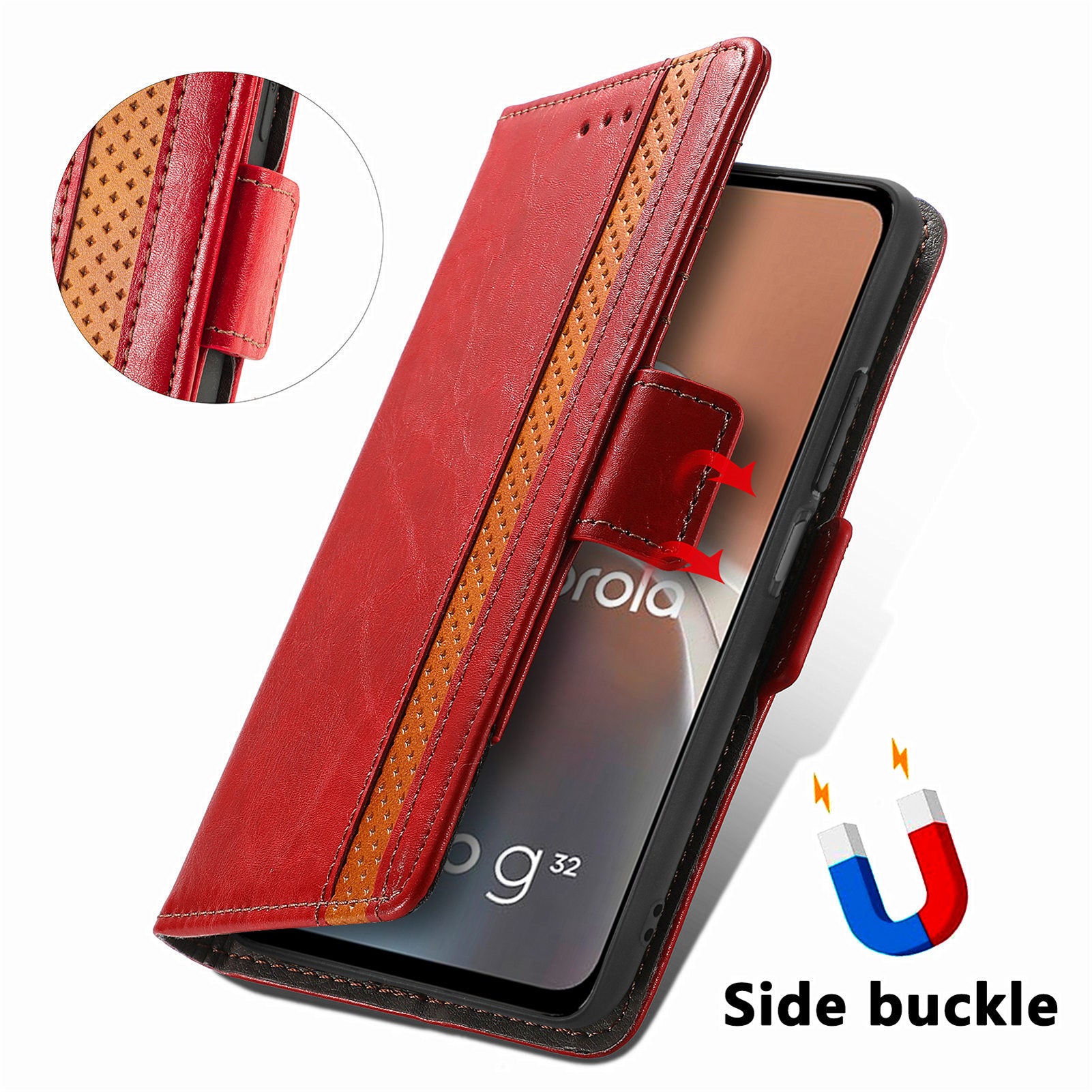 CASENEO 002 Series RFID Blocking Phone Case for Motorola Moto G32 4G Business Splicing Style PU Leather TPU Wallet Stand Anti-drop Phone Cover CASENEO 002 Series RFID Blocking Phone Case for Motorola Moto G32 4G Business Splicing Style PU Leather TPU Wallet Stand Anti-drop Phone Cover